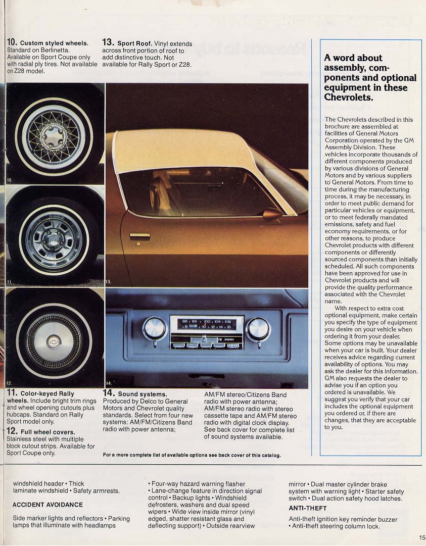 1979 Chev Camaro Brochure Page 6
